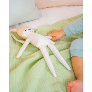 Organik Pamuklu Kumaş Oyuncak Uyku Arkadaşı Bony Rabbit Organik Pamuklu Kumaş Oyuncak Uyku Arkadaşı Bony Rabbit