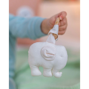 Diş Kaşıyıcı Halka Organik Pamuklu Kumaş Fil