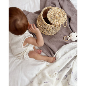 Organik Müslin Battaniye 4 Katlı Vizon