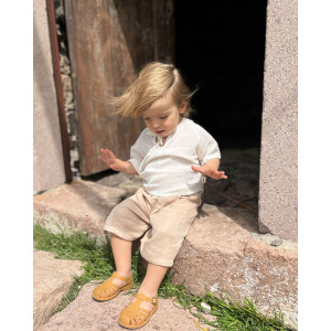 Organik Müslin Kumaş Ekru Bluz Tişört 