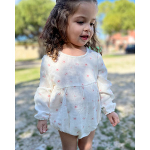 Organik Müslin Kiraz Çiçekli Body Organik Müslin Kiraz Çiçekli Body