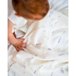 Organik Müslin Örtü 2 Katlı Lavender