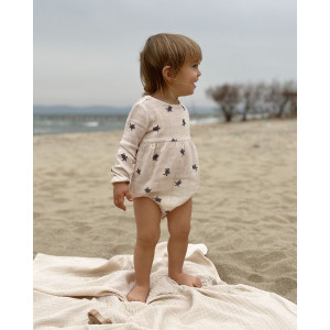 Organik Pamuklu Müslin Body Uzun Kollu Baby Caretta