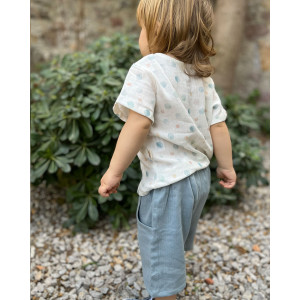 Organik Pamuklu Müslin Kumaş Alt Üst Takım Dots