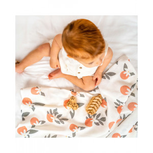 Organik Müslin Örtü 2 Katlı Orange
