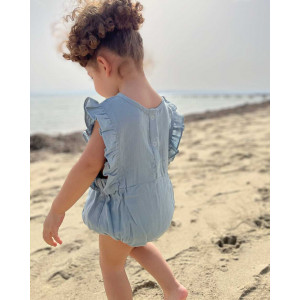 Organik Müslin Body Mavi