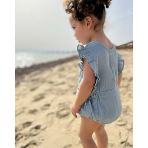 Organik Müslin Body Mavi