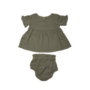 Yeşil Bluz Takım Organik Müslin Kumaş Yeşil Bluz Takım Organik Müslin Kumaş