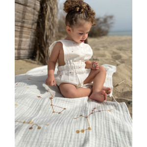 Organik Müslin Battaniye 4 Katlı Sky Map Organik Müslin Battaniye 4 Katlı Sky Map