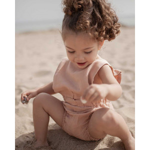 Organik Müslin Fırfırlı Body Somon