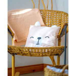 Organik Müslin Battaniye 4 Katlı Somon