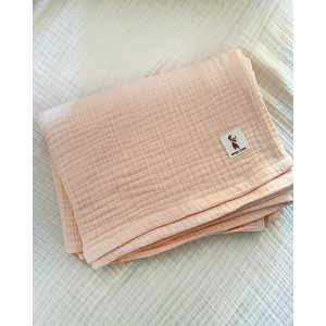 Organik Müslin Battaniye 4 Katlı Somon