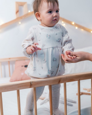 Organik Pamuk Çiçekli Balon Body