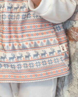 Organik Pamuklu Pazen Yelek Moose